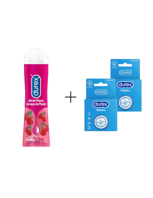 Lubricante Durex Cereza + Durex Clásico