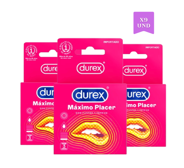 Combo Durex Máximo Placer - 9 Unidades