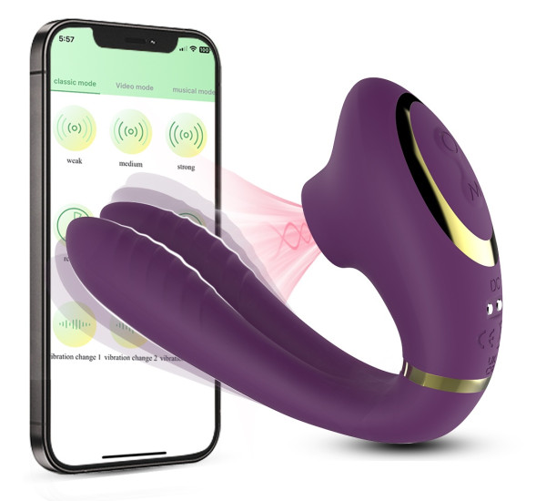 Succionador y vibrador doble estimulación con App